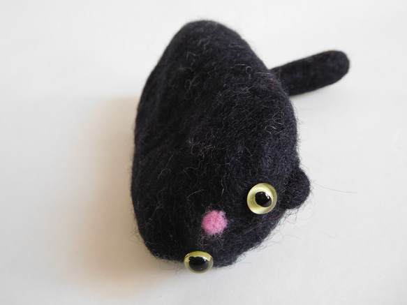 黒猫ポーチ   羊毛フェルト 6枚目の画像