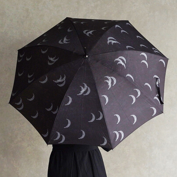 【creema限定春季福袋】超值雨傘、2雙襪子套裝、晴雨傘、月亮套裝、黑月亮 ALCEDO 第12張的照片
