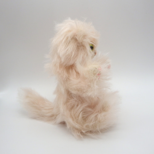 テディベア】猫 長毛種 シャンパンピンク デンスモヘア ふさふさ【210