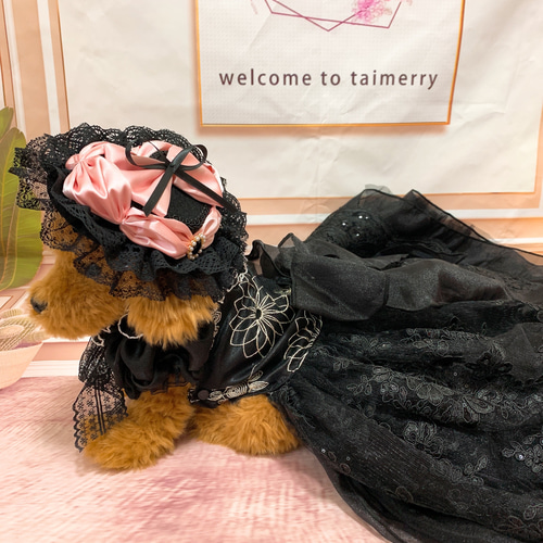 限定2着！漆黒の刺繡が豪華なBLACKカラーのロング丈ドレス