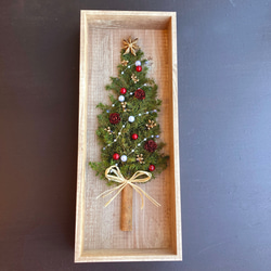 数量限定【クリスマス】ボックス型クリスマスツリー　ゴールド・レッド 2枚目の画像