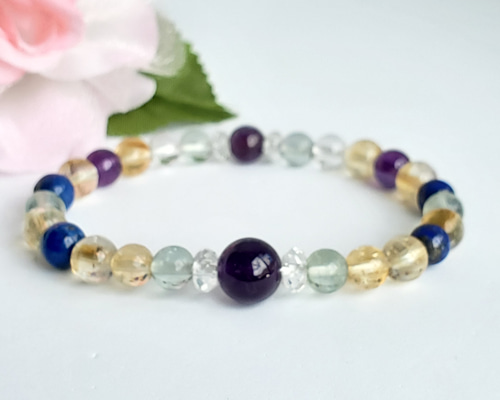 福寿草 アクアマリン シトリン アメジスト ラピスラズリ 計8個 花柄 福寿草 アクアマリン シトリン アメジスト ラピスラズリ 計8個