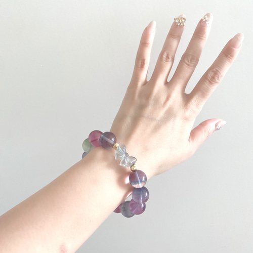 5-459透明力の強さ。カラフルなフローライトの透明な精鋭たちの