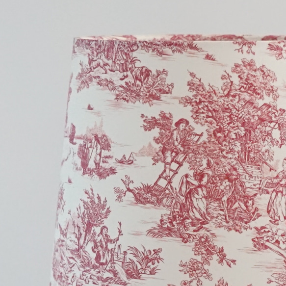 ◆HappyLamp◆Ｌサイズ/トワルドジュイ/レッド/テーブルランプ/照明/ギフト 4枚目の画像