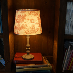 ◆HappyLamp◆Ｌサイズ/トワルドジュイ/レッド/テーブルランプ/照明/ギフト 13枚目の画像