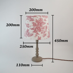 ◆HappyLamp◆Ｌサイズ/トワルドジュイ/レッド/テーブルランプ/照明/ギフト 7枚目の画像