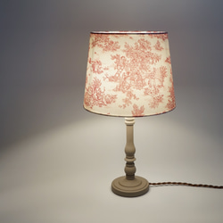 ◆HappyLamp◆Ｌサイズ/トワルドジュイ/レッド/テーブルランプ/照明/ギフト 2枚目の画像