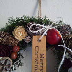 クリスマスリース  どっさり木の実のクリスマスリース 8枚目の画像