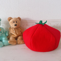 野菜コロンシリーズ　トマトベレー帽　赤ちゃんから大人まで♡ 6枚目の画像