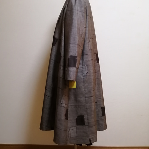 SOLD 着物リメイク コートワンピース 大島紬 ワンピース さらあお 通販