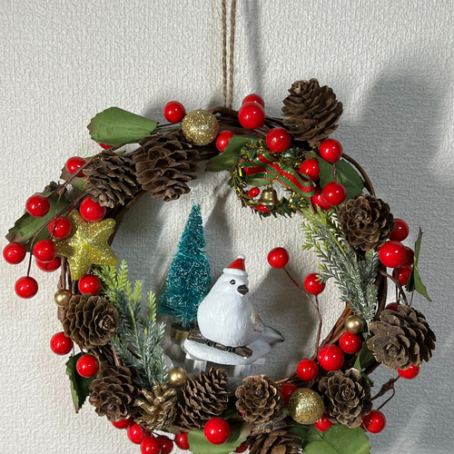 ぷうあ「クリスマスリース」「シマエナガと鳥籠」「2猫'Sとクローバー」 ぷうあ様専用「クリスマスリース」「シマエナガと鳥籠」「2猫'S