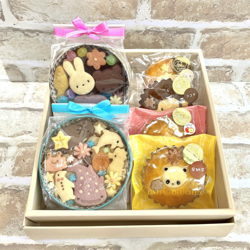 かわいい焼き菓子ギフト L (水族缶＆なかよし） クッキー おかしの家