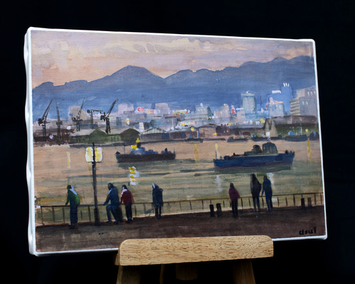 水彩画(岩内港)№188 E-brand on X: 