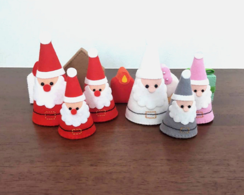 並んでサンタとクリスマス飾り☆2種類から選択 その他人形 キキ 通販