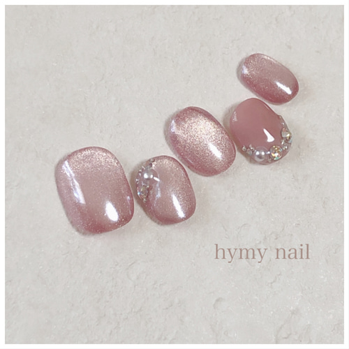 ウエディング ブライダル マグネットネイル パール ネイルチップ 結婚  