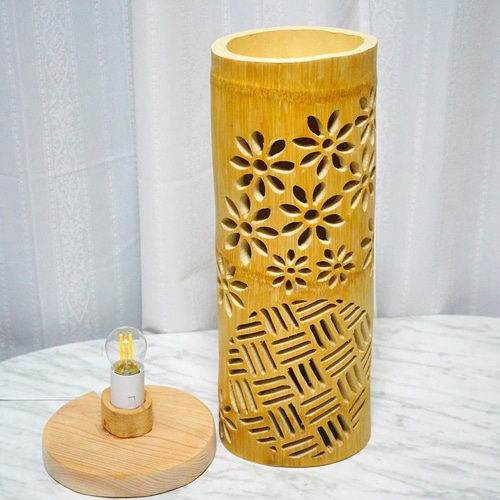 竹灯り・竹あかり・竹灯籠・竹灯篭・竹ランプ ～～ 癒しの灯り☆彩細