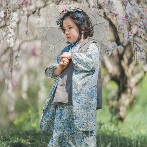 リバティ着物　被布エプロン　3歳着物　女の子着物　七五三　カジュアル着物 楽天市場】[数量限定再入荷] 七五三 着物 3歳 被布セット