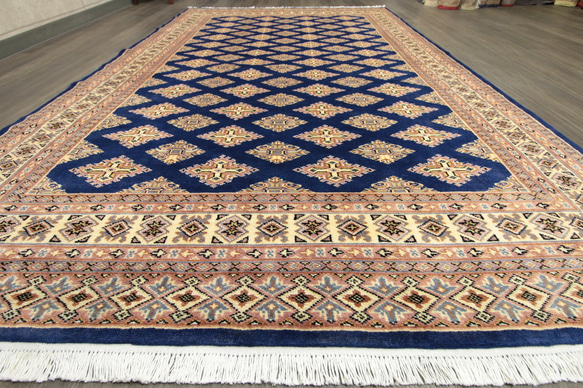 新品　受け継がれる手織り伝統工芸品　高級ラグ美しいディープブルーパキスタン手織り絨毯　155x258cm　＃685 10枚目の画像