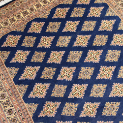 新品　受け継がれる手織り伝統工芸品　高級ラグ美しいディープブルーパキスタン手織り絨毯　155x258cm　＃685 3枚目の画像