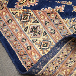 新品　受け継がれる手織り伝統工芸品　高級ラグ美しいディープブルーパキスタン手織り絨毯　155x258cm　＃685 6枚目の画像
