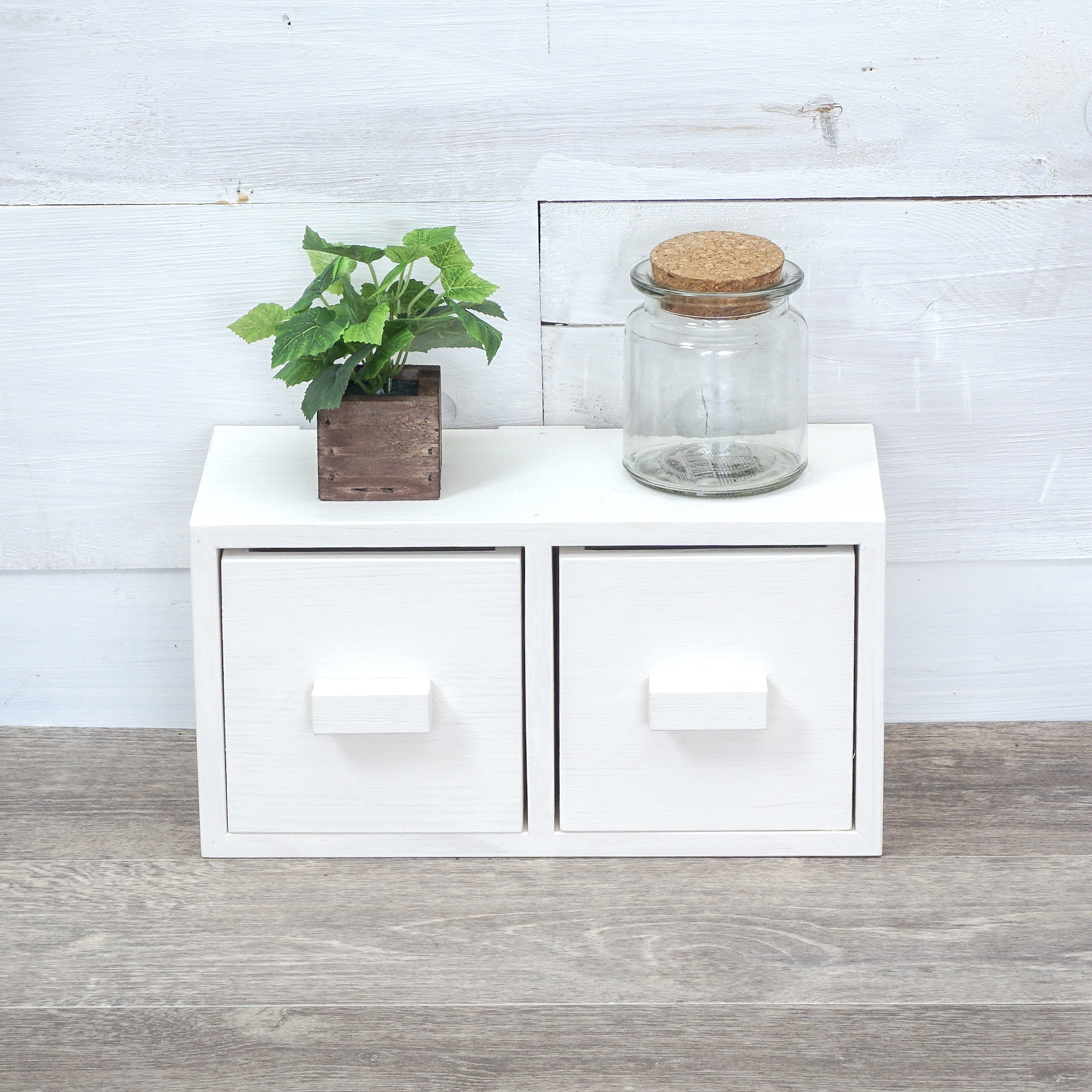 縦横使える ましかく木箱２段【受注】『木箱ケースシリーズ』