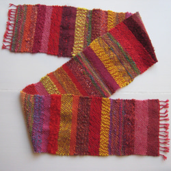 毛糸の手織りマフラー209 3枚目の画像