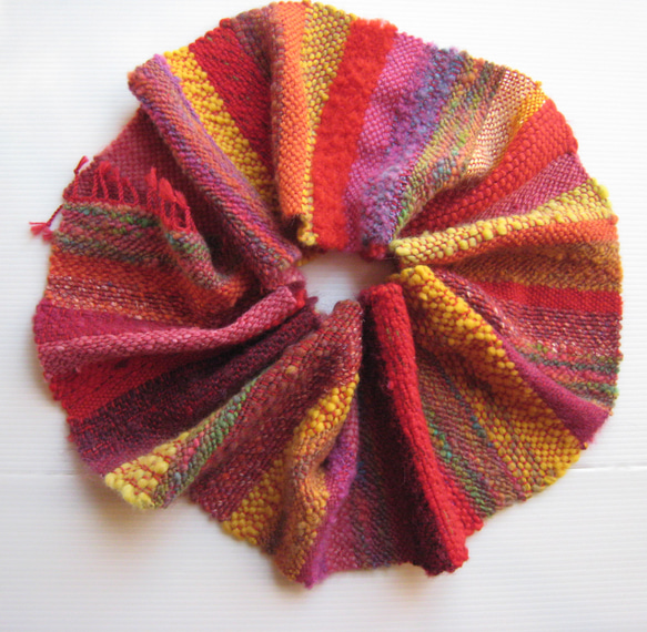 毛糸の手織りマフラー209 8枚目の画像