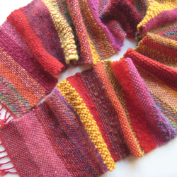毛糸の手織りマフラー209 7枚目の画像