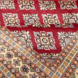 新品　伝統工芸品　手織り高級ラグ　艶々ふかふかなパキスタン手織り絨毯　196x251cm　＃270 6枚目の画像