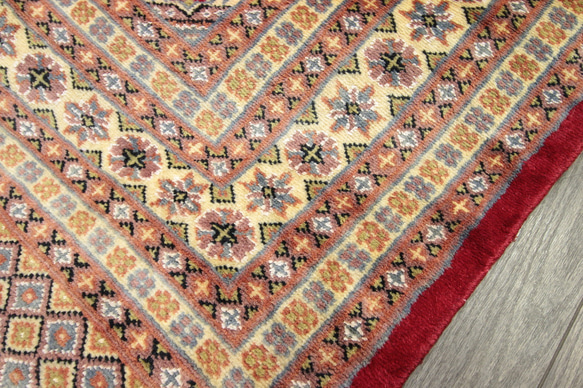 新品　伝統工芸品　手織り高級ラグ　艶々ふかふかなパキスタン手織り絨毯　196x251cm　＃270 7枚目の画像