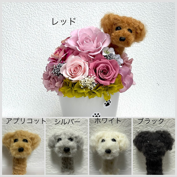モールアート ピンク トイプードル ハート 尻尾 あいす モール