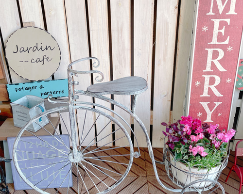 ラスト！アンティークホワイト系！大きめ素敵な自転車♡【インテリア