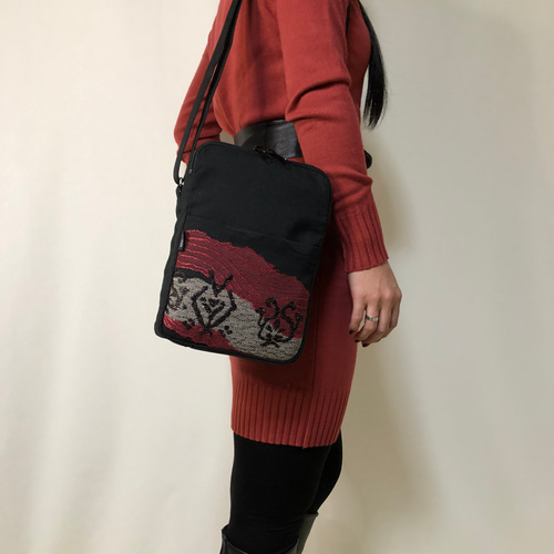 めぐ リメイクシャツ サコッシュ ショルダーバッグ ハンドメイド