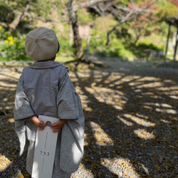 グレーリバティ着物&リバーシブル被布set【Hidcote Berry】七五三 3歳 女の子 男の子 753 子供 キッ 12枚目の画像