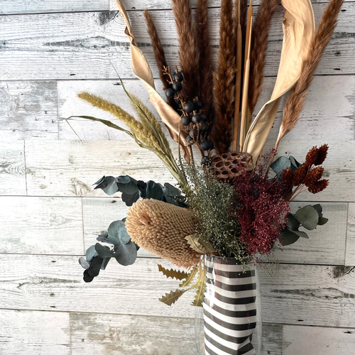 ドライフラワー インテリア アンティークブラウンのデコレーション