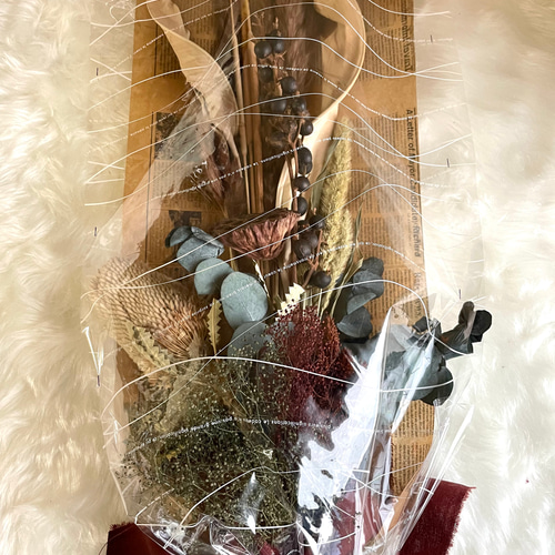 ドライフラワー インテリア アンティークブラウンのデコレーション