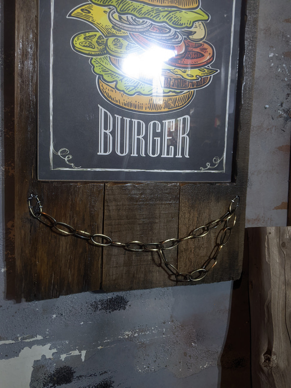 アメリカンヴィンテージ Style/ キッチンカー  サインボード"B"/ ウォールデコ（ハンバーガー） #アンティーク 8枚目の画像