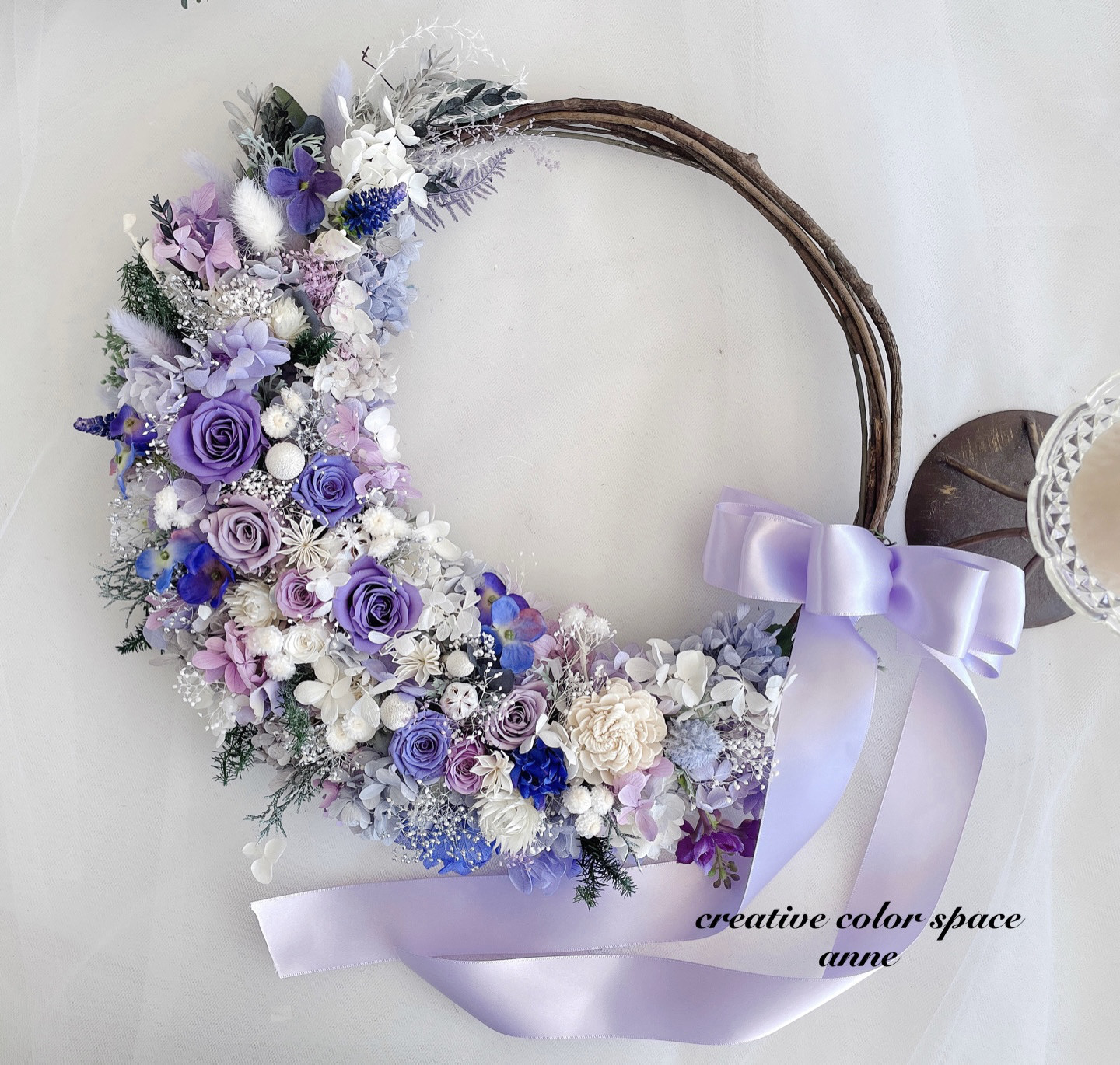 リースブーケ　パープル