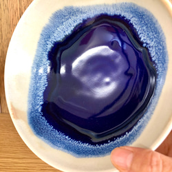 青釉薬掛分鉢 2枚目の画像