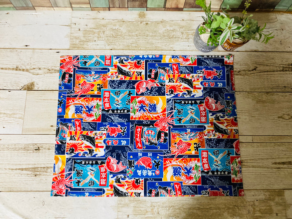 大漁旗 リバシブルエプロン ハンドメイド 大漁旗 リバシブルエプロン