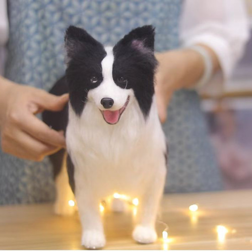 受注製作】羊毛フェルト、うちの子、犬ぬいぐるみ、フェルト犬、ペット