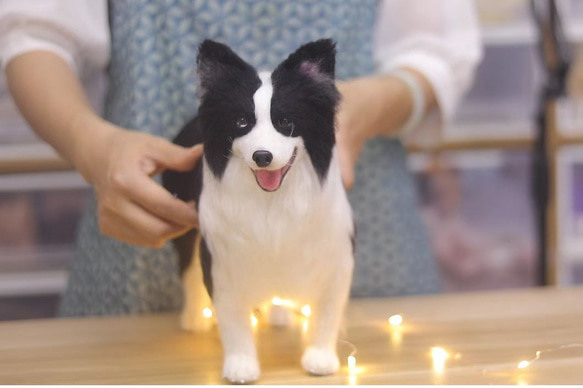 【受注製作】羊毛フェルト、うちの子、犬ぬいぐるみ、フェルト犬、ペットの肖像画、犬猫人形、ペットロス、うちのこ記念日 4枚目の画像