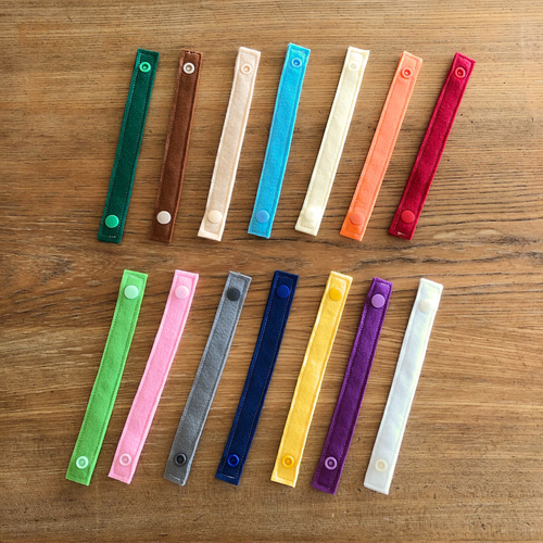 フェルト輪つなぎ☆色が覚えられる14色セット☆スナップボタン知育玩具 