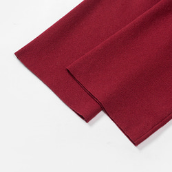 紅色 日系復古和服款針織開衫 改良國風玫瑰提花厚實毛衣外套 (不含腰帶) 第6張的照片