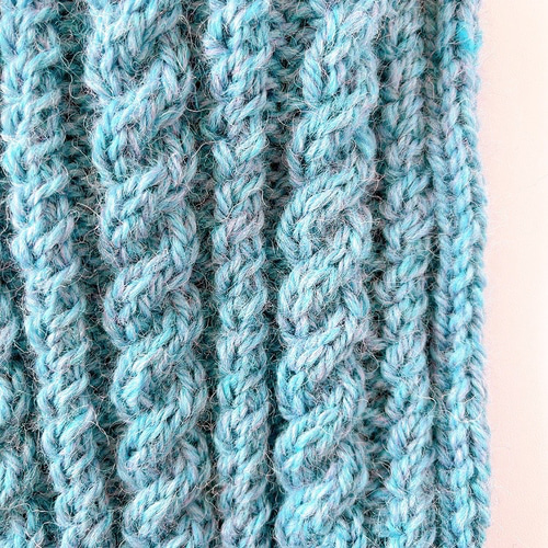 犬服 手編みセーター ターコイズブルー 胴回り36cm ペット服