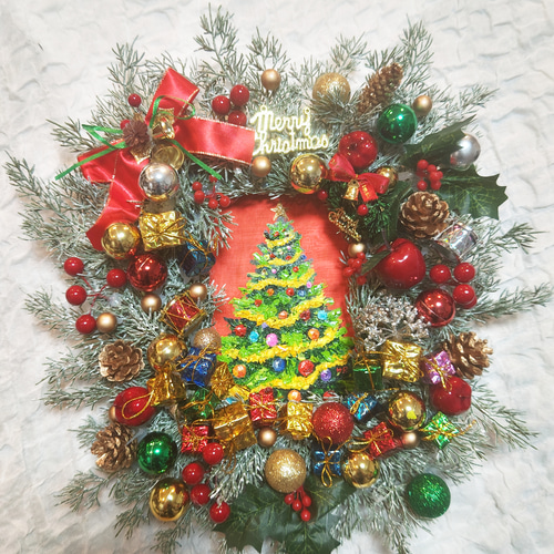 油絵 絵画 【クリスマスツリー】 絵画 HR 通販 14929664