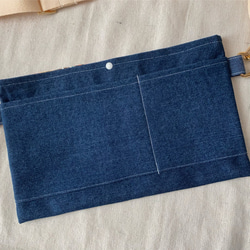 在庫限り　ショルダーティッシュケース　サコッシュ　保育士　お散歩　調節できるストラップ付き　ハイカラ横丁 7枚目の画像