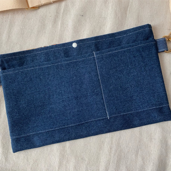 在庫限り　ショルダーティッシュケース　サコッシュ　保育士　お散歩　調節できるストラップ付き　ハイカラ横丁 7枚目の画像