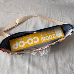 在庫限り　ショルダーティッシュケース　サコッシュ　保育士　お散歩　調節できるストラップ付き　ハイカラ横丁 6枚目の画像