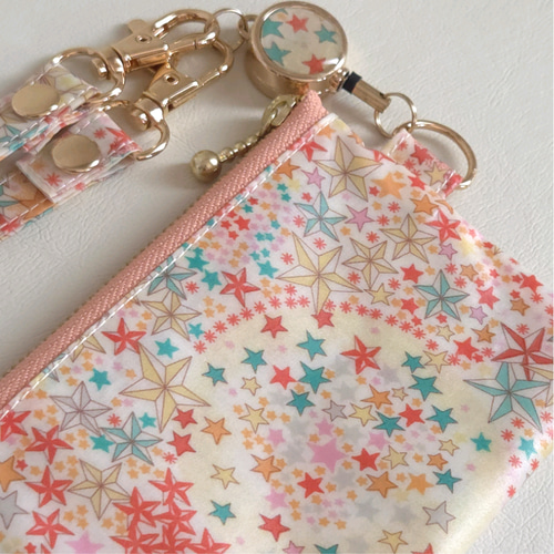 リバティICカードケース☆パスケースポーチ☆アデラジャ